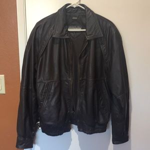 Members Only Genuine Brown Leather Jacket